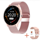 LIGE Smart Watch with Health Tracking and Distance Tracker - Mesh belt pink