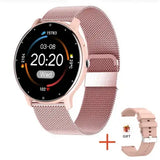 LIGE Smart Watch with Health Tracking and Distance Tracker - Mesh belt pink
