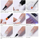 7Pcs Set 15ml Clear Quick Extension Nail Gel Kit - 7Pcs Set 05