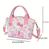 Lovely Sanrio Cinnamoroll Hello Kitty Tote Handbag Stylish Versatile with Adorable Kuromi Mymelody Prints Perfect