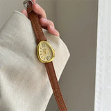 Snake dial watch with leather band width 15 and animal shape case