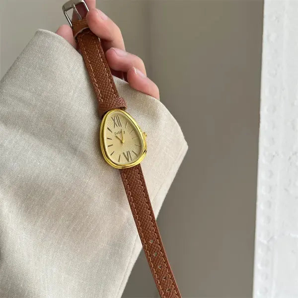 Snake dial watch with leather band width 15 and animal shape case - BRGD