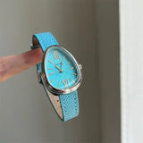 Snake dial watch with leather band width 15 and animal shape case - BL
