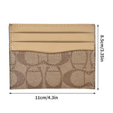 Geometric PU Leather Card Holder Women Multi-Function Purse - black