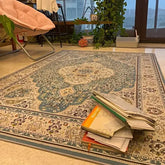 Striped Persian Style Machine Washable Mat Anti Slip Rug