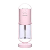 Pink Magic Shadow USB air humidifier with night light projection