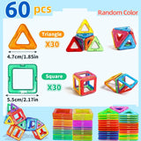 Medium Size Magnetic Building Blocks DIY Magnets Toys for Kids - Medium Size 60pcs