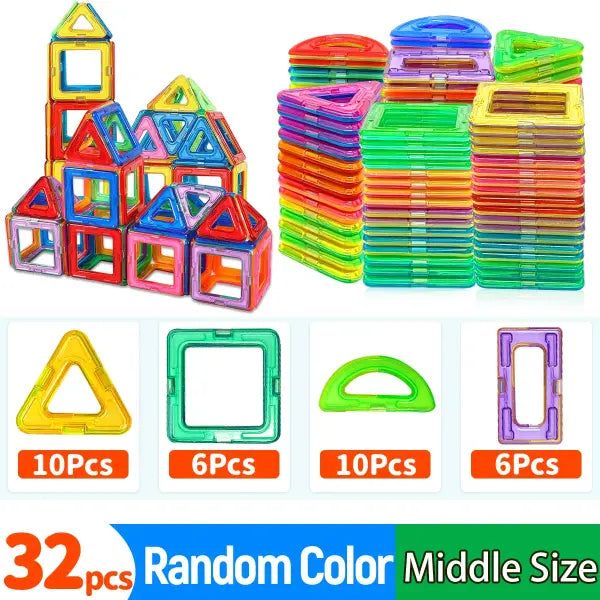 Medium Size Magnetic Building Blocks DIY Magnets Toys for Kids - Medium Size 32pcs