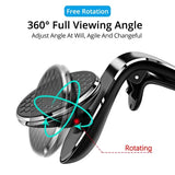 Magnetic Car Phone Holder Universal Fit Secure Air Vent GPS Support - NO 360 Rotate-S 1