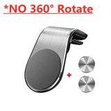Magnetic Car Phone Holder Universal Fit Secure Air Vent GPS Support - NO 360 Rotate-S 1