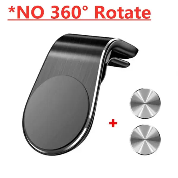 Magnetic Car Phone Holder Universal Fit Secure Air Vent GPS Support - NO 360 Rotate-S 1