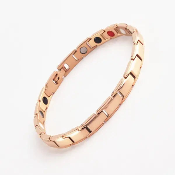 Magnetic Therapy Women’s Ankle Bracelet – Energy Balance Anklet - rose gold