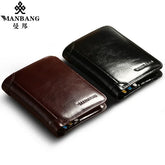 ManBang Classic Genuine Leather Wallet – High-Quality Short Wallet for Men, Card Holder & Fashionable Purse - Himpall