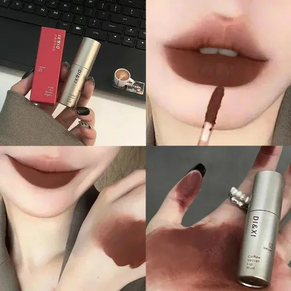 Matte Brown Lip Glaze in Latte Coffee Shade for a Bold Look - 01