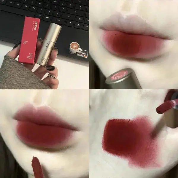 Matte Brown Lip Glaze in Latte Coffee Shade for a Bold Look - 04