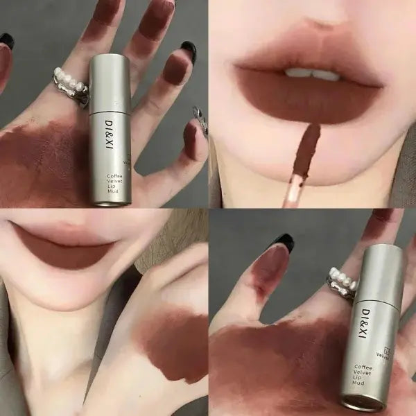 Matte Brown Lip Glaze in Latte Coffee Shade for a Bold Look