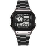 Luxury Digital Watches with Stainless Steel Bracelet Clasp