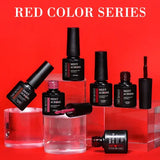 MEET ACROSS 7ml Wine Red Gel Nail Polish Long-Lasting French Style Gel Nail Supplies For Manicure DIY Design Nail Art