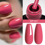 MEET ACROSS 7ml Wine Red Gel Nail Polish Long-Lasting French Style Gel Nail Supplies For Manicure DIY Design Nail Art