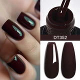 MEET ACROSS 7ml Wine Red Gel Nail Polish Long-Lasting French Style Gel Nail Supplies For Manicure DIY Design Nail Art