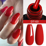 MEET ACROSS 7ml Wine Red Gel Nail Polish Long-Lasting French Style Gel Nail Supplies For Manicure DIY Design Nail Art