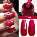 MEET ACROSS 7ml Wine Red Gel Nail Polish Long-Lasting French Style Gel Nail Supplies For Manicure DIY Design Nail Art