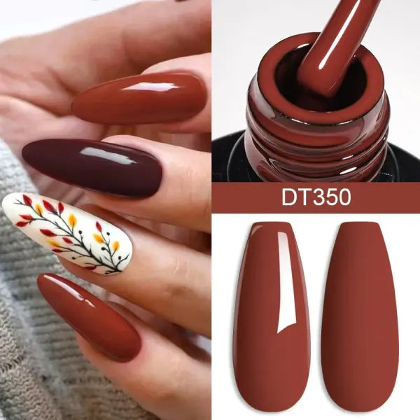 MEET ACROSS 7ml Wine Red Gel Nail Polish Long-Lasting French Style Gel Nail Supplies For Manicure DIY Design Nail Art