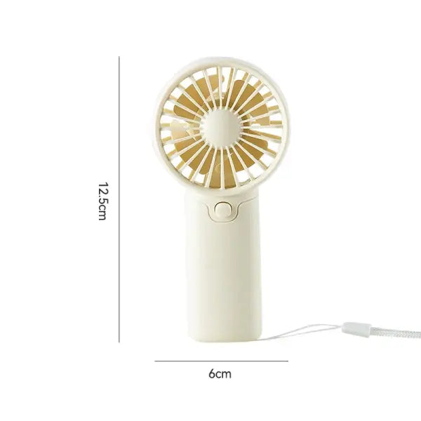 Meet Sun Portable Mini Fan Lightweight Plastic AA Battery Air Cooler - white(no battery)
