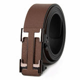 Men Business Belts Durable Leather Dark Office Style - light brown / 120cm / China Mainland
