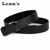 Men Business Belts Durable Leather Dark Office Style