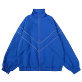Men Cotton Zipper Jacket for 20-165cm - J168 Blue / M