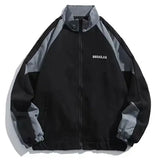 Men Cotton Zipper Jacket for 20-165cm - W15 Black / XL