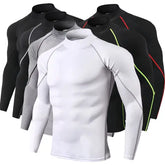 Men Sport T-shirt Quick Dry Bodybuilding Running Shirt Long Sleeve Compression Top Gym T Shirt Men Fitness Tight