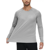 Men’s UPF 50+ Long Sleeve Rash Guard – Breathable Outdoor Fishing Hiking Workout Sun Protection Shirt