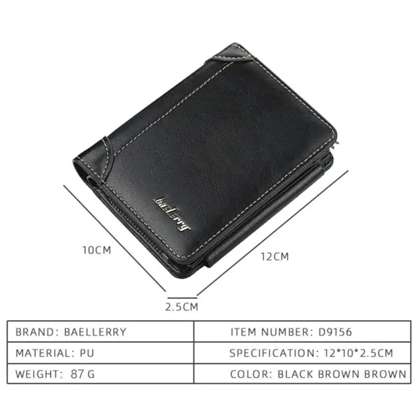 Men Wallets PU Leather Short Design Vintage Card Holder Purse