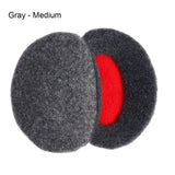 Winter Fleece Ear Warmers – Bandless Earmuffs for Men Women & Kids - Gray - Medium