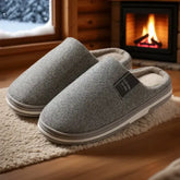 Men’s & Women’s Autumn Winter Cotton Slippers – Anti-Slip Indoor Home Shoes
