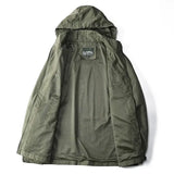 Men’s Casual Spring Autumn Hooded Zipper Jacket Polyester Style - Khaki / XXXL / Pack of 1