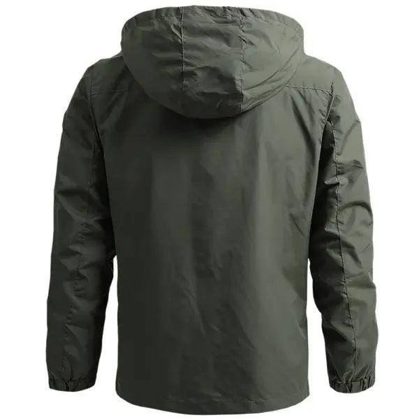 Men’s Casual Spring Autumn Hooded Zipper Jacket Polyester Style
