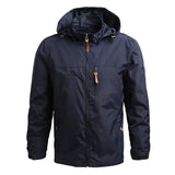 Men’s Casual Spring Autumn Hooded Zipper Jacket Polyester Style - Blue / 4XL / Pack of 1