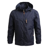 Men’s Casual Spring Autumn Hooded Zipper Jacket Polyester Style - Khaki / XXXL / Pack of 1