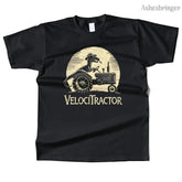 Mens Cotton VelociTractor Graphic T Shirt Street Casual Style Tee for Men and Women - Black / M