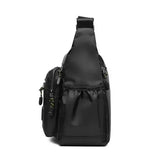 Men’s Lightweight Nylon Cross-body Bag with Multi-layered Pockets