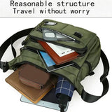 Men’s Lightweight Nylon Cross-body Bag with Multi-layered Pockets