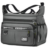 Men’s Lightweight Nylon Cross-body Bag with Multi-layered Pockets - BJ1476 Grey