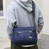 Men’s Lightweight Nylon Cross-body Bag with Multi-layered Pockets