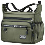 Men’s Lightweight Nylon Cross-body Bag with Multi-layered Pockets - BJ1476 green
