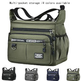 Men’s Lightweight Nylon Cross-body Bag with Multi-layered Pockets