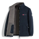 Men’s Fleece Storm Jacket Thickened Warm Outdoor Casual Style - Navy Blue / XL