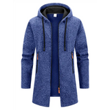 Men’s Hooded Polyester Jacket Regular Length Style Guide - Navy Blue / S